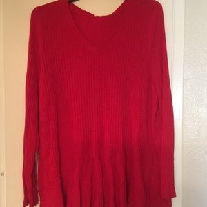 Long Sleeve Red Sweater